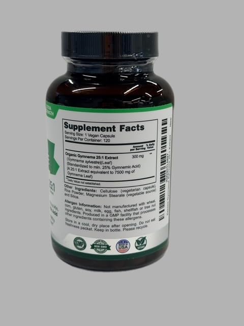 Zazzee Extra Strength Gymnema Sylvestre Extract capsule in hand