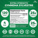 Zazzee Extra Strength Gymnema Sylvestre Extract side view of bottle