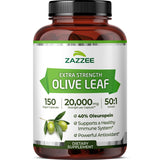 Zazzee Extra Strength Olive Leaf Extract bottle front view