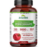 Zazzee Extra Strength Pomegranate Extract bottle front view