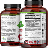 Zazzee Extra Strength Pomegranate Extract nutritional information