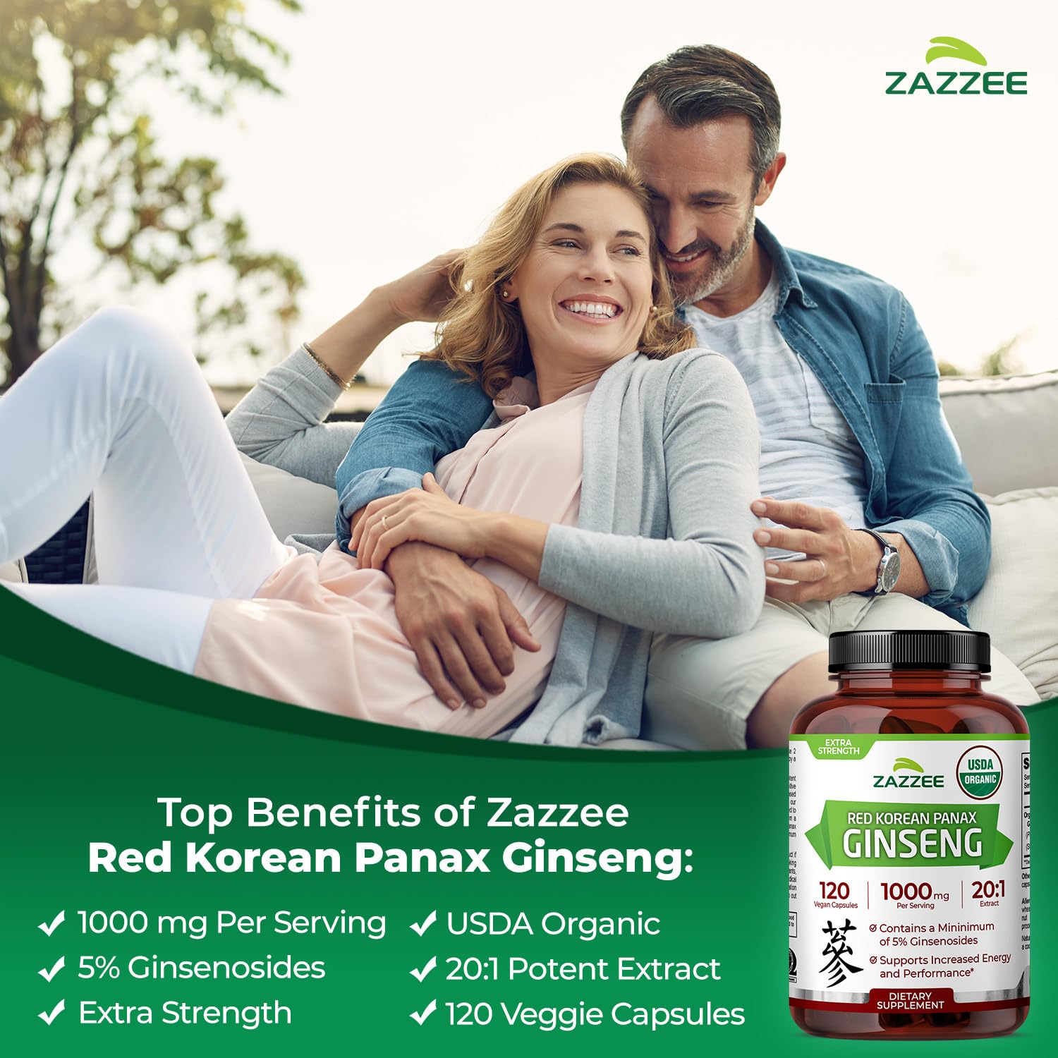 Zazzee Extra Strength Red Korean Panax Ginseng ingredients list