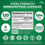 Zazzee Extra Strength Serrapeptase Capsules side view