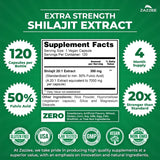 Zazzee Extra Strength Shilajit Extract Capsules side view