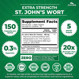 Zazzee Extra Strength St. John’s Wort Extract bottle side view