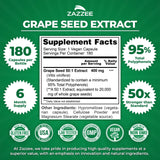 Zazzee Grape Seed Extract bottle with label