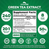 Zazzee Green Tea Extract bottle side view