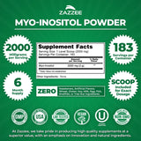 Zazzee Myo-Inositol Powder 2000mg back view