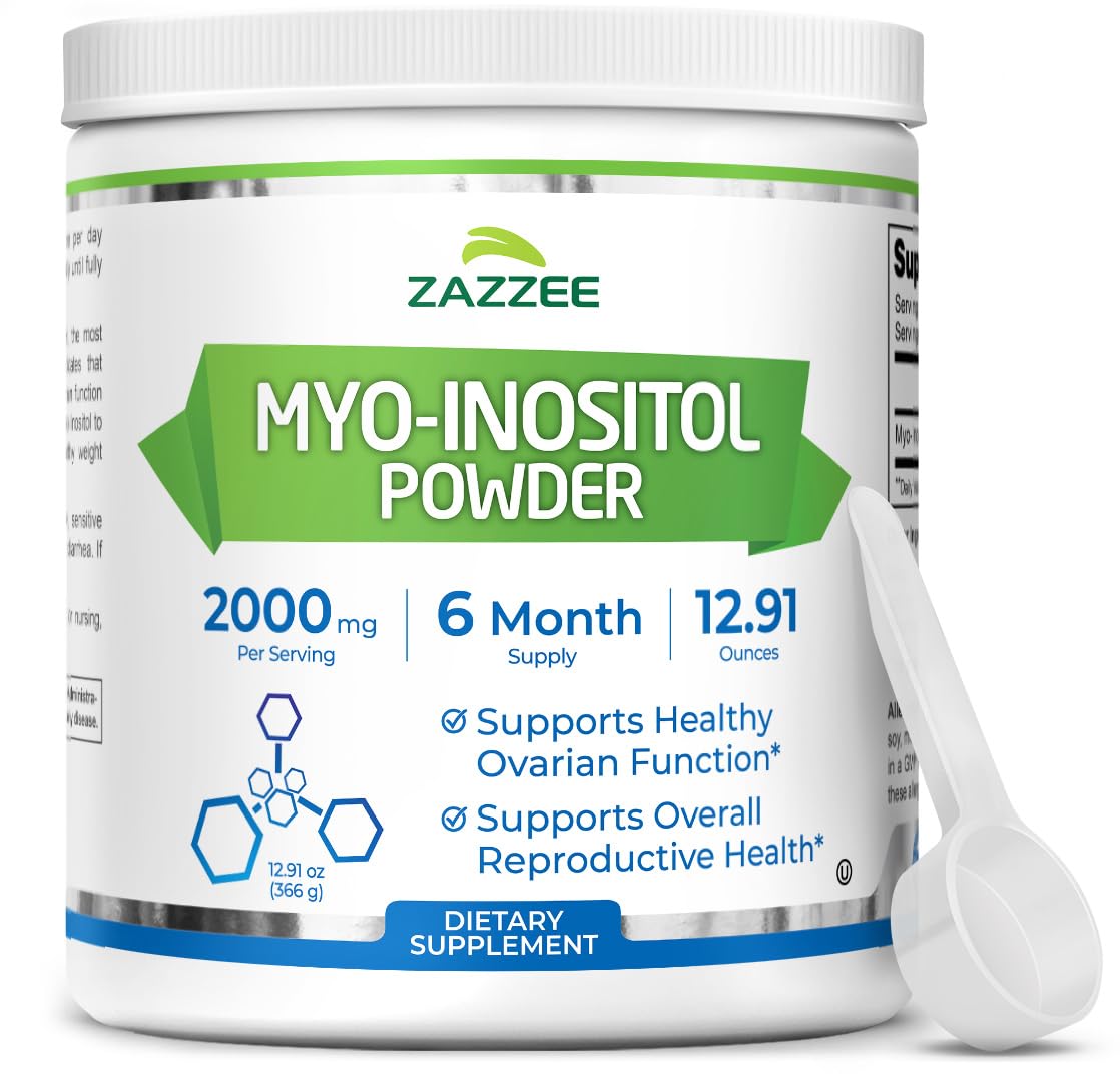 Zazzee Myo-Inositol Powder 2000mg front view
