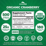 Zazzee Organic Cranberry Extract capsules close-up