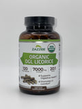 Zazzee Organic DGL Licorice Extract bottle with a natural background