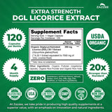 Zazzee Organic DGL Licorice Extract capsules close-up