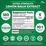 Zazzee Organic Lemon Balm Extract bottle with label