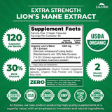 Zazzee Organic Lion’s Mane Extract capsules close-up