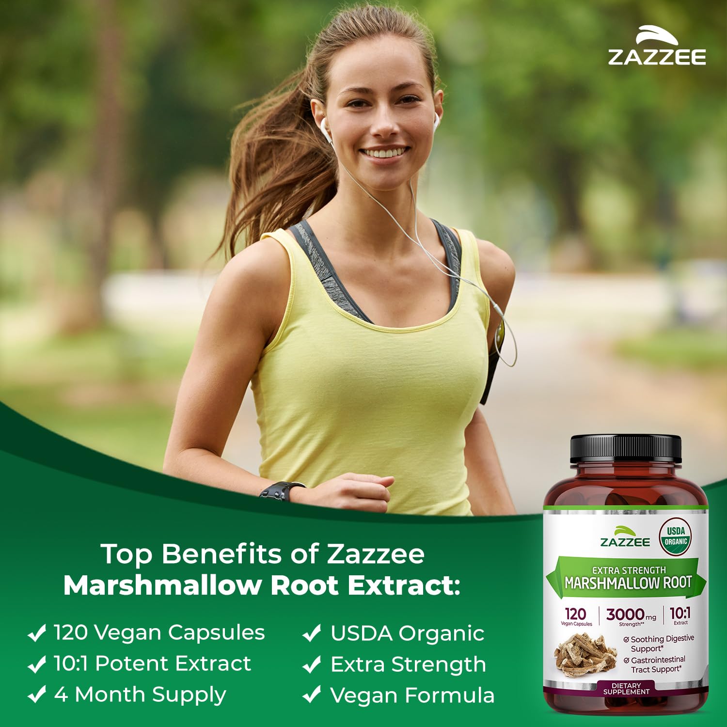 Zazzee Organic Marshmallow Root Extract ingredients list