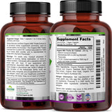 Zazzee Organic Milk Thistle Capsules on a wooden table