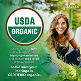 Zazzee Organic Moringa Extract bottle side view