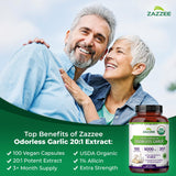 Zazzee Organic Odorless Garlic Extract ingredients list