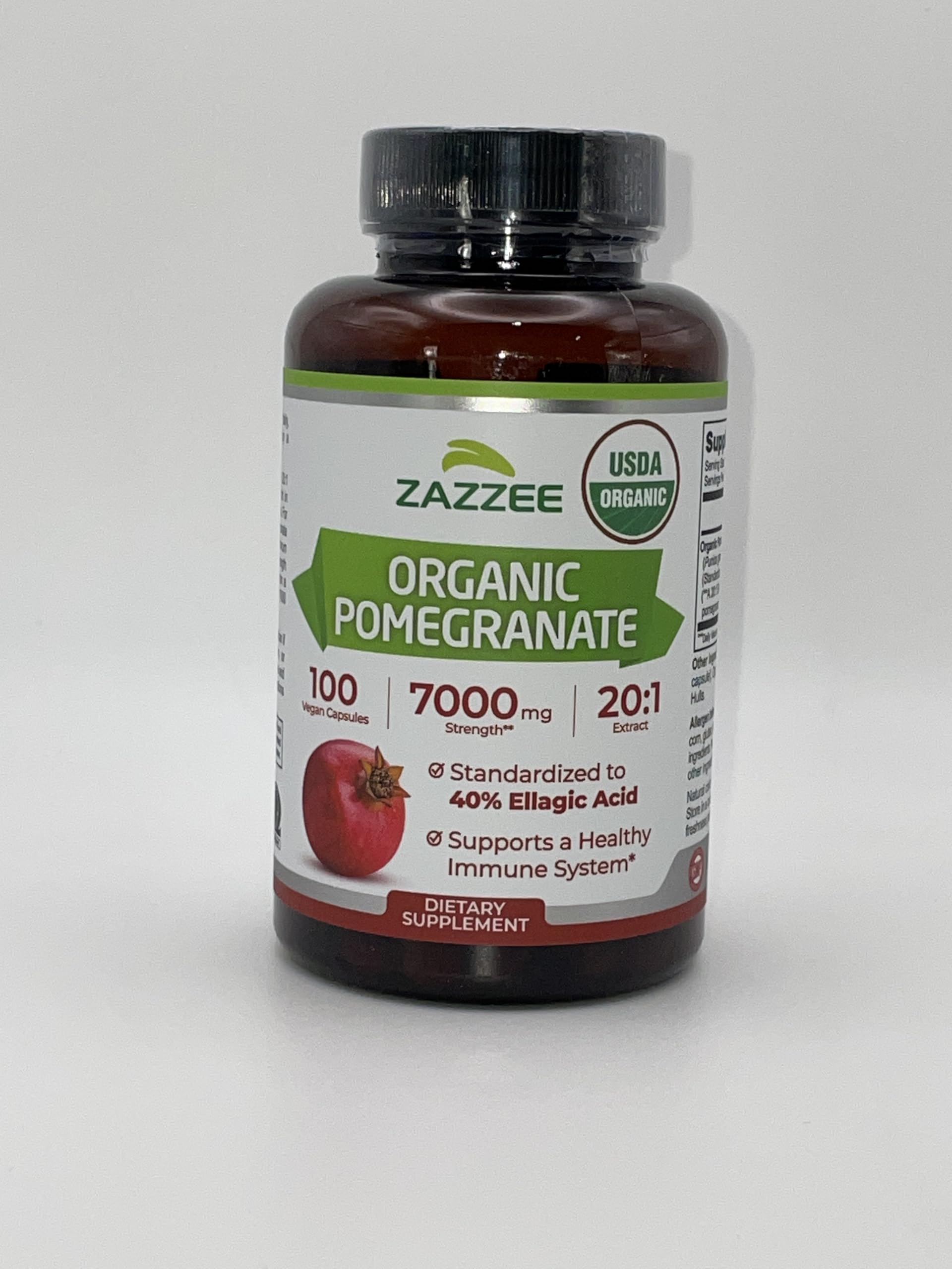 Zazzee Organic Pomegranate Extract with measuring spoon