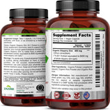 Zazzee Organic Slippery Elm Extract bottle with nutrition facts