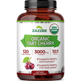 Zazzee Organic Tart Cherry Extract Capsules bottle front view