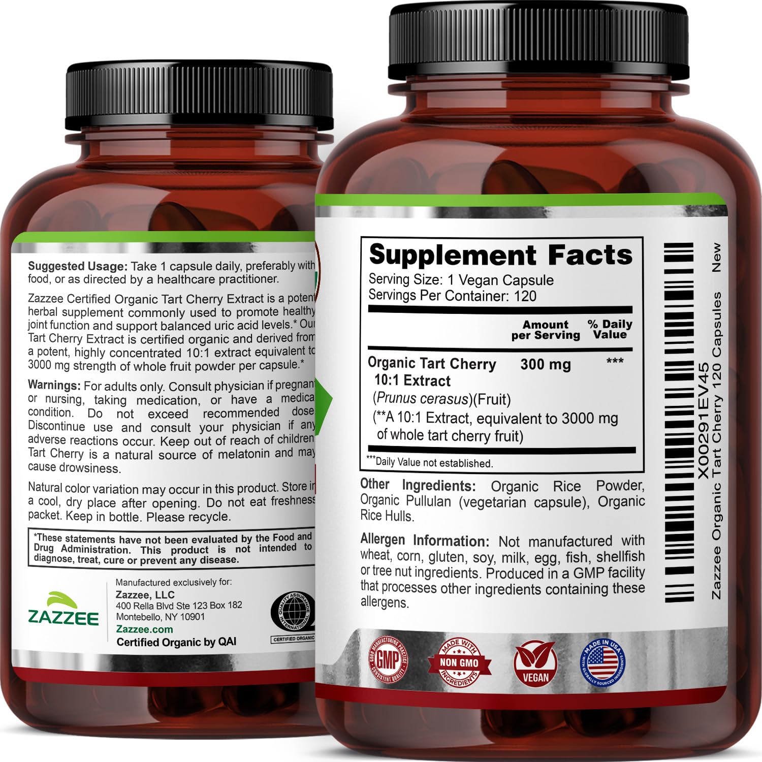 Zazzee Organic Tart Cherry Extract Capsules lifestyle scene