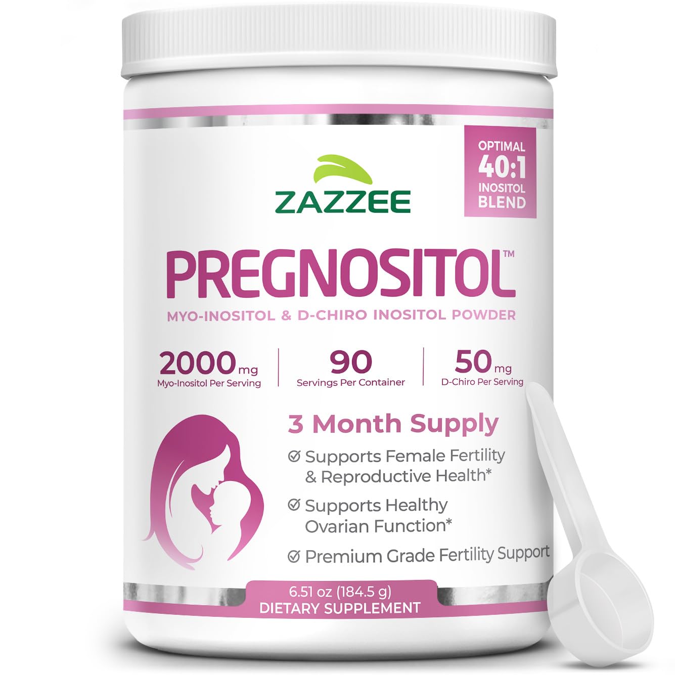 Zazzee PREGNOSITOL Powder front view with label