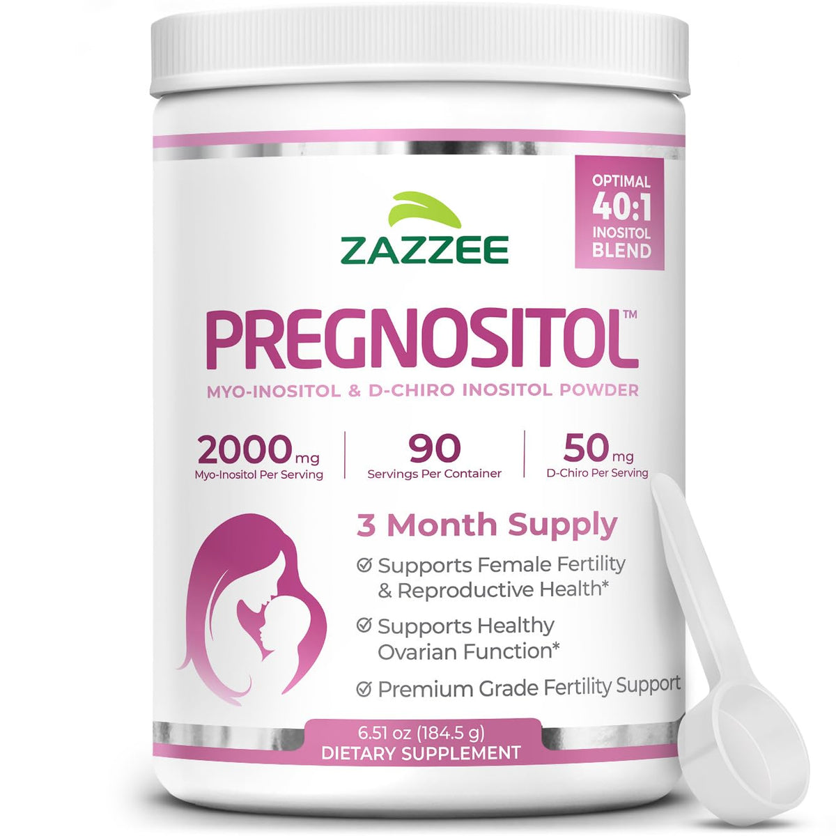Zazzee PREGNOSITOL Powder front view with label