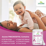 Zazzee PREGNOSITOL Powder in a glass of water