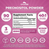 Zazzee PREGNOSITOL Powder scoop next to container
