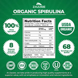 Zazzee Spirulina Powder container top view