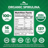 Zazzee Spirulina Powder container top view