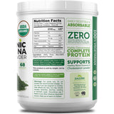 Zazzee Spirulina Powder container with teaspoon for serving