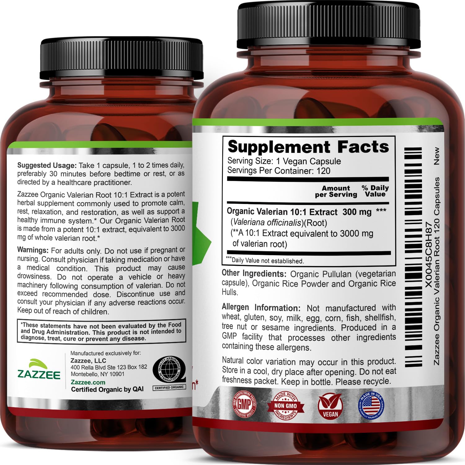 Zazzee Valerian Root Extract 120 Capsules lifestyle scene
