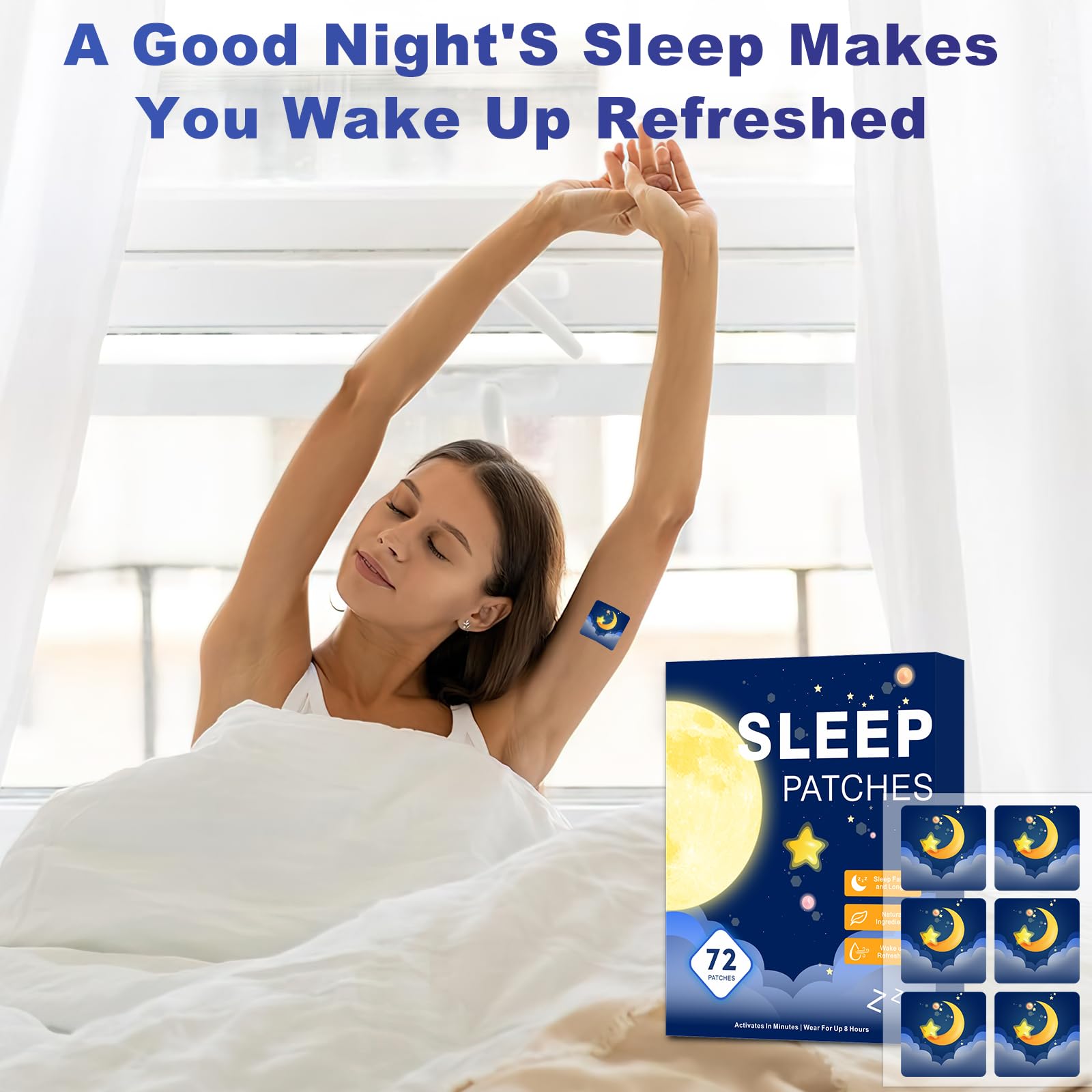 Zcokail Sleep Patches Extra Strength product dimensions on table
