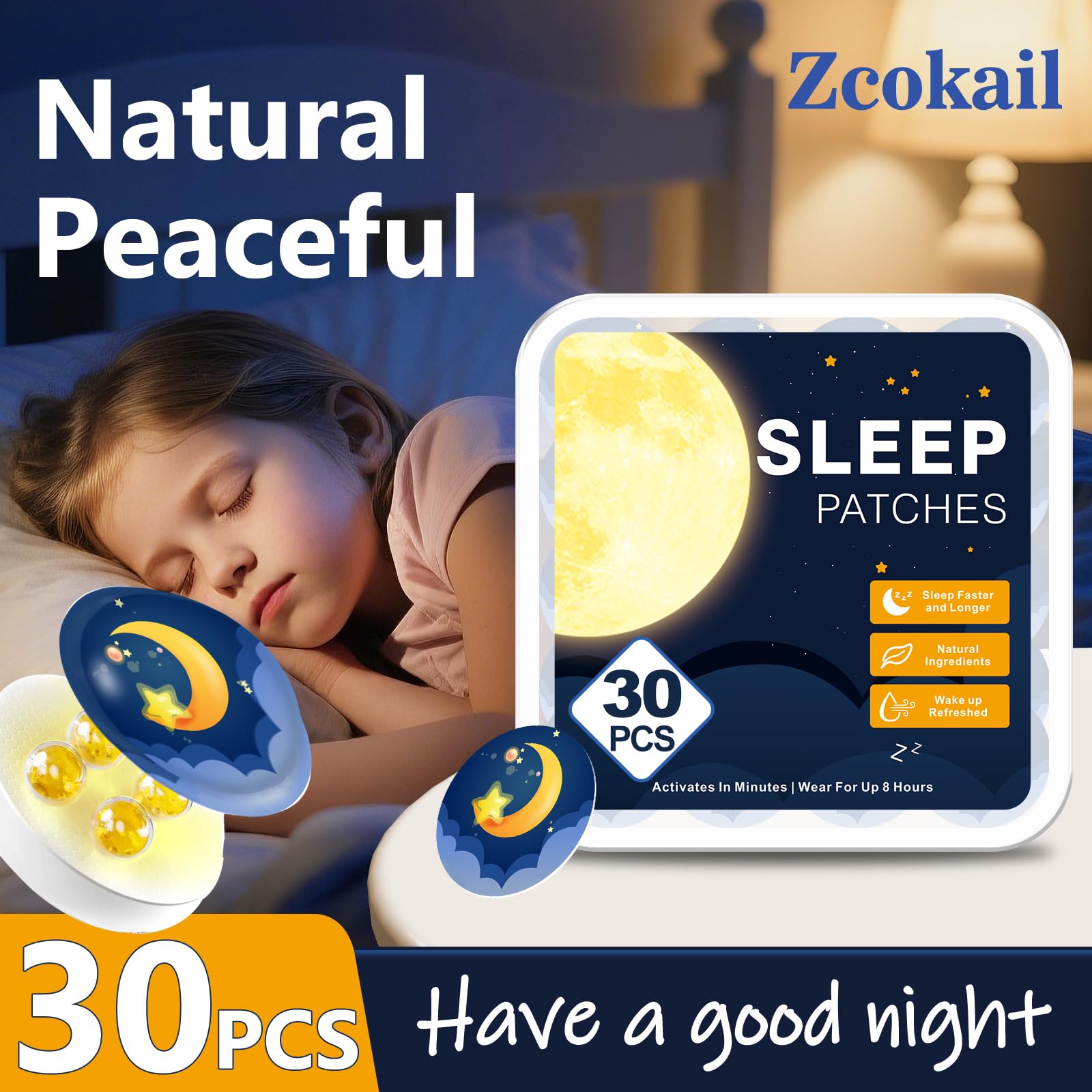Zcokail Sleep Patches on a clean arm