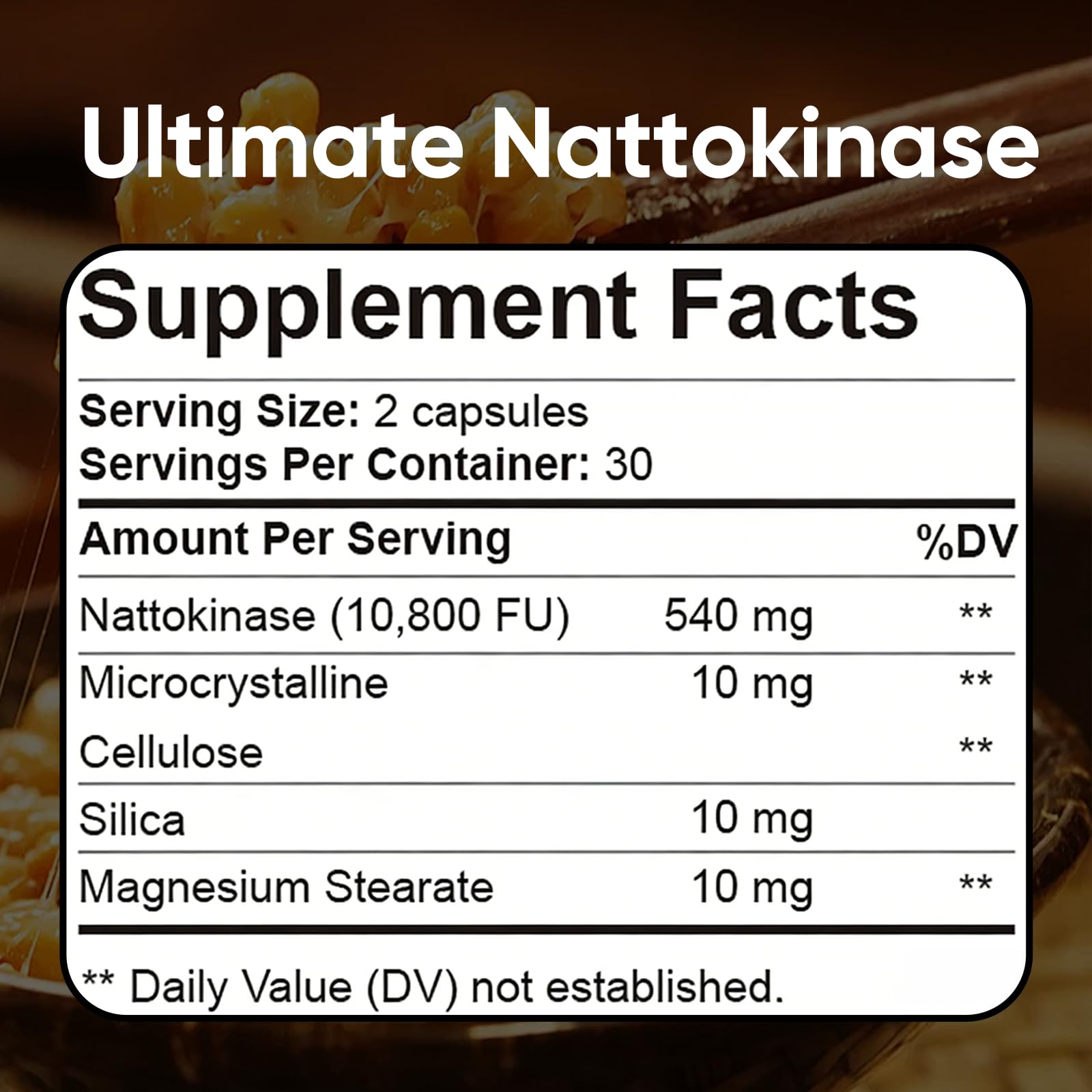 zdiwond Ultimate Nattokinase packaging details