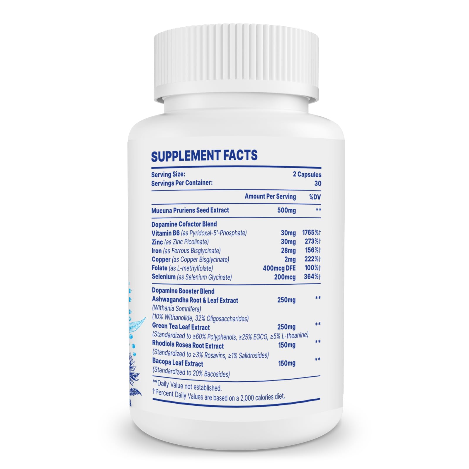Zdoroviye Dopamine Supplements close-up of capsule