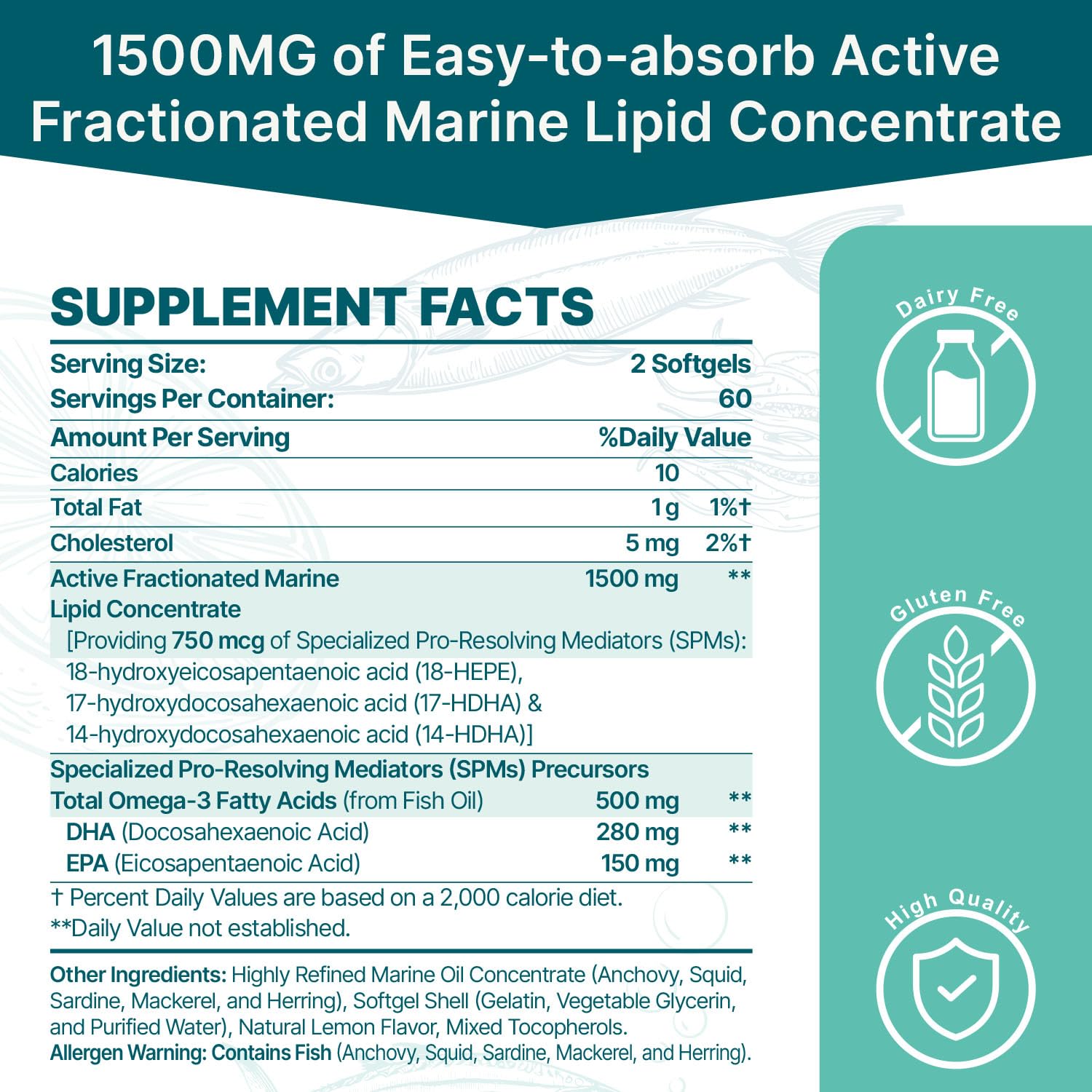 Zdoroviye Omega-3 Premium Formula 50g side view