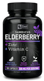 Zeal Naturals Elderberry Supplement 500mg front view of the bottle