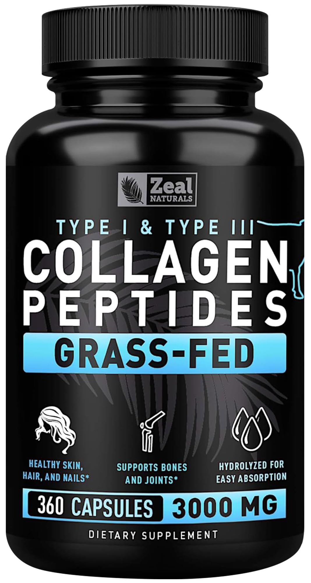 Zeal Naturals Hydrolyzed Collagen Peptides 290g front view