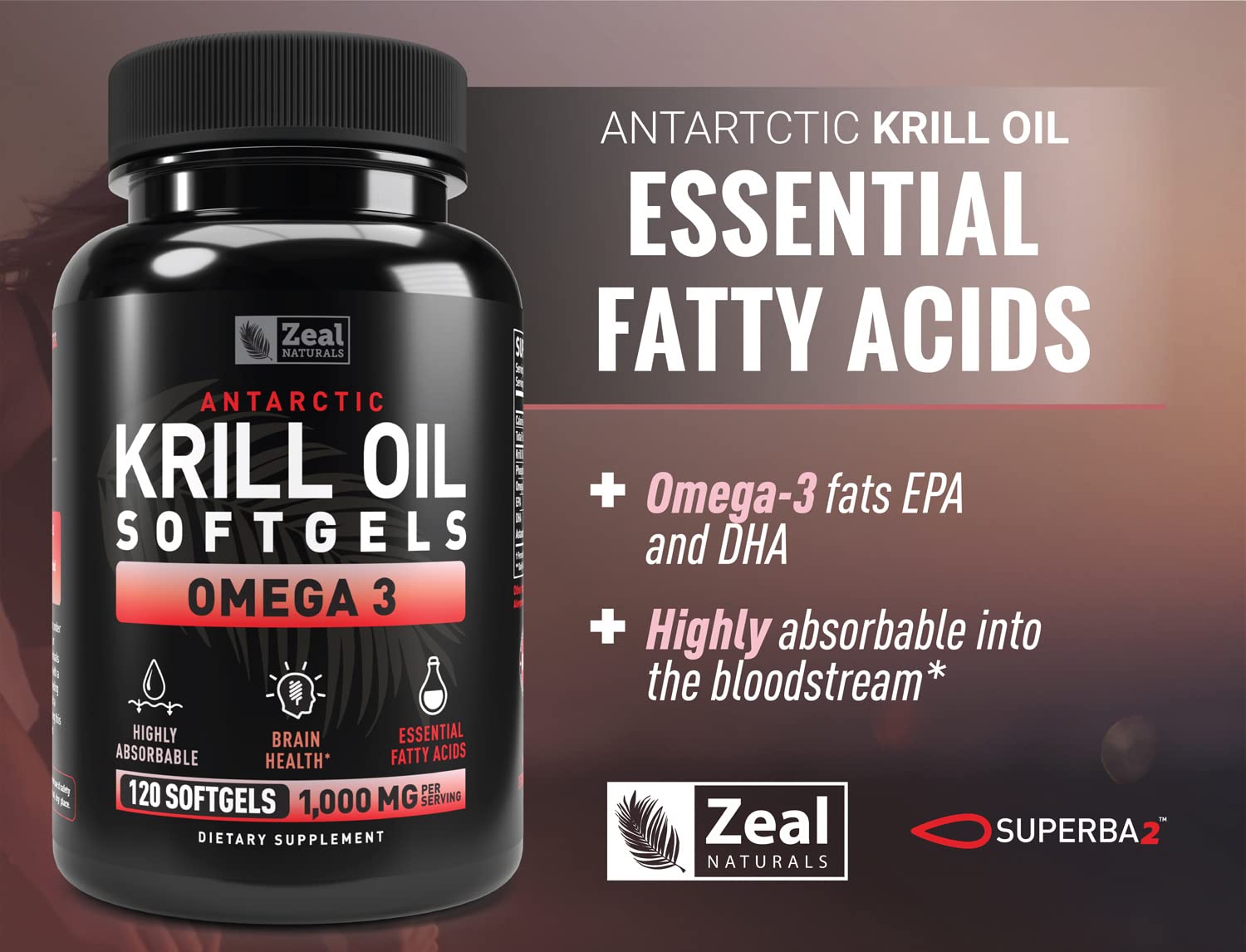 Zeal Naturals Krill Oil ingredients list on packaging