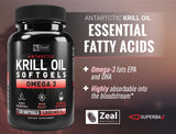 Zeal Naturals Krill Oil ingredients list on packaging