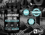 Zeal Naturals L-Arginine supplement with measuring tape