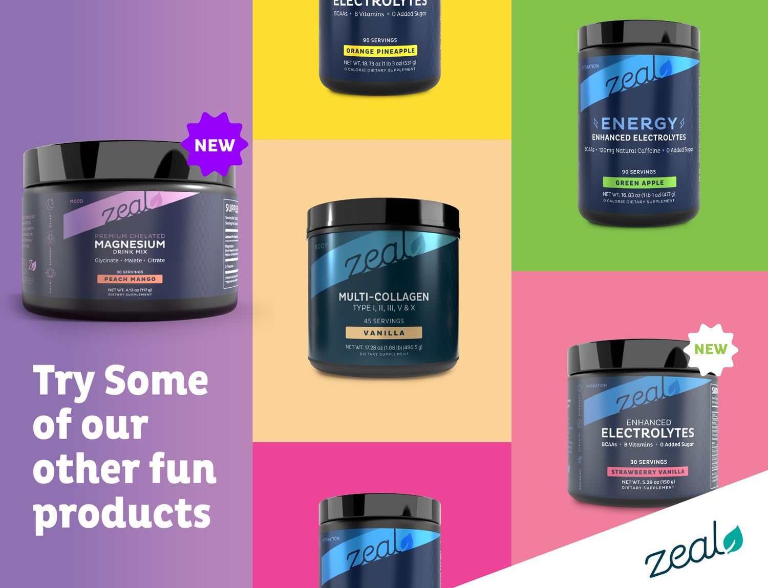 Zeal Naturals Magnesium Drink Mix ingredients list