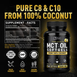 Zeal Naturals MCT Oil Softgels capsules on a wooden table