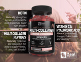 Zeal Naturals Multi Collagen Peptide Gummies side view