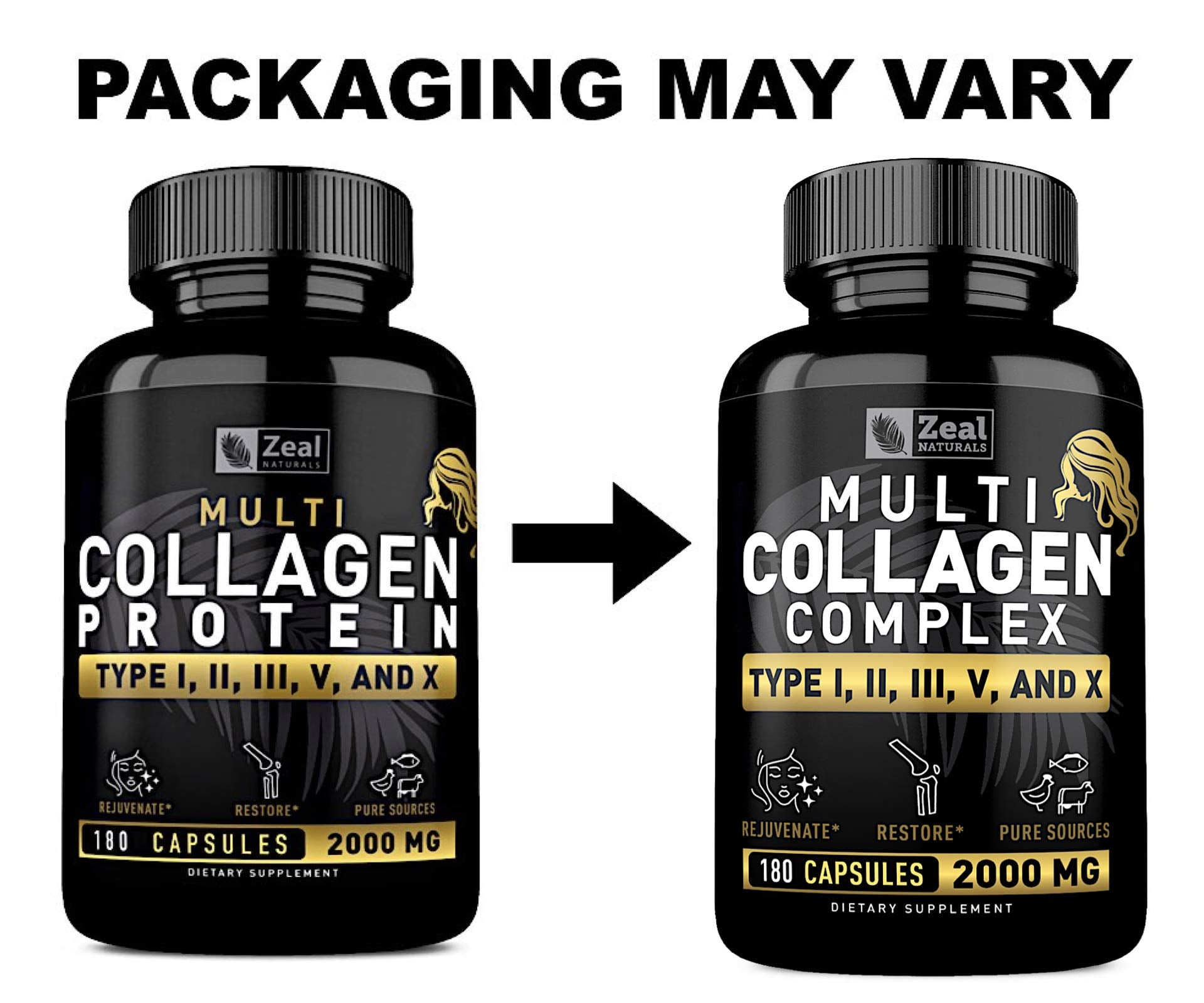 Zeal Naturals Multi Collagen Peptides 180 Capsules in a gym setting