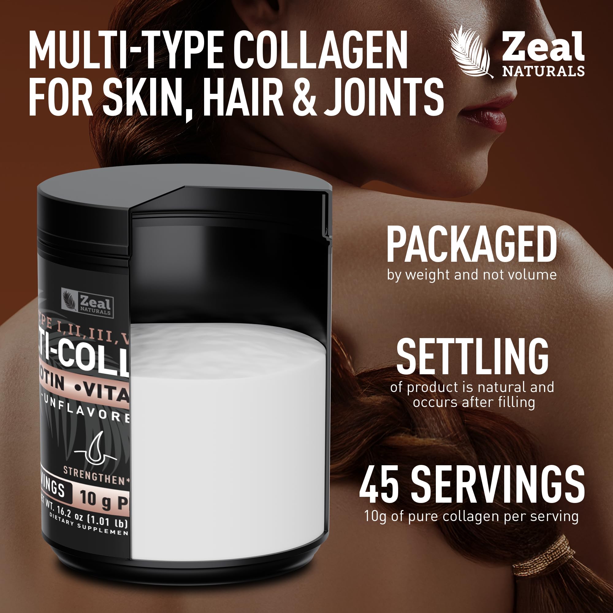 Zeal Naturals Multi Collagen Protein Powder 454g with fruits