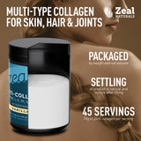 Zeal Naturals Multi Collagen Protein Powder 490g in a smoothie